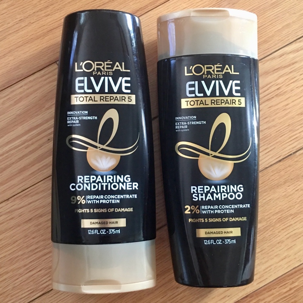 Black and Gold Hair Care Set for Strengthening
